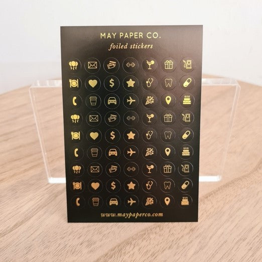 Assorted Icons Black and Gold