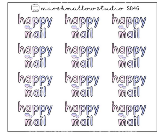Happy Mail Script – Pink and Dusk Blue