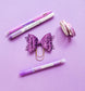 Purple Glitter Bow Paperclip