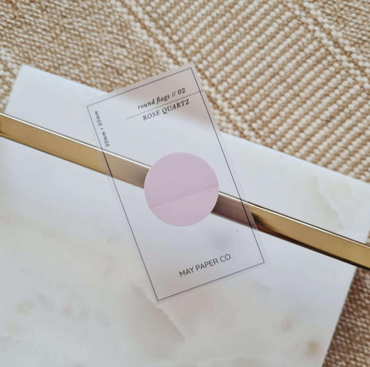 Rose Quartz – Round Page Flag