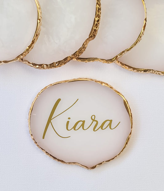 Resin Name Plate - White